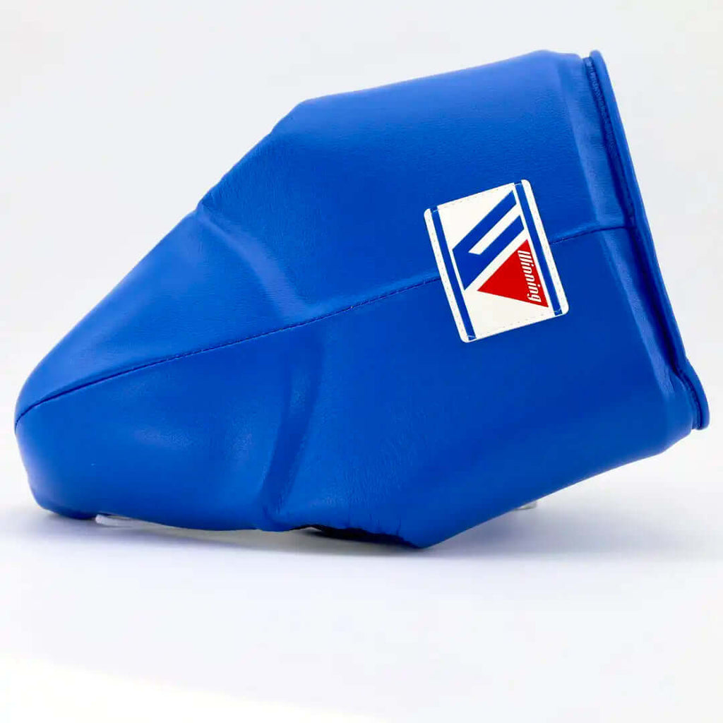 Winning Blue Groin Guard Close Up Detail View