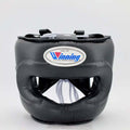 Winning Black Leather Headgear Classic Training Protection