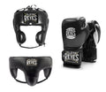 Cleto Reyes Boxing Set Leather Gloves Black/White Lace Training Equipment