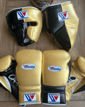 Winning Boxing Gloves Set Gold/Black Premium Leather