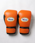 Winning Boxing Gloves Orange/Black Leather Gloves for Daily Workouts