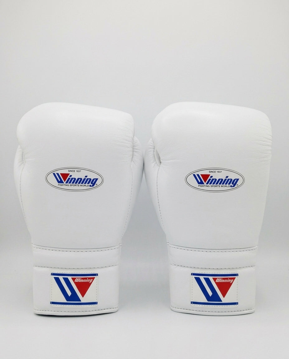 Winning Boxing Gloves White Leather Training Gloves for Boxing
