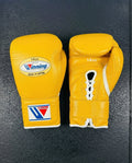 Winning Boxing Gloves Yellow Leather Gloves for Pad Work