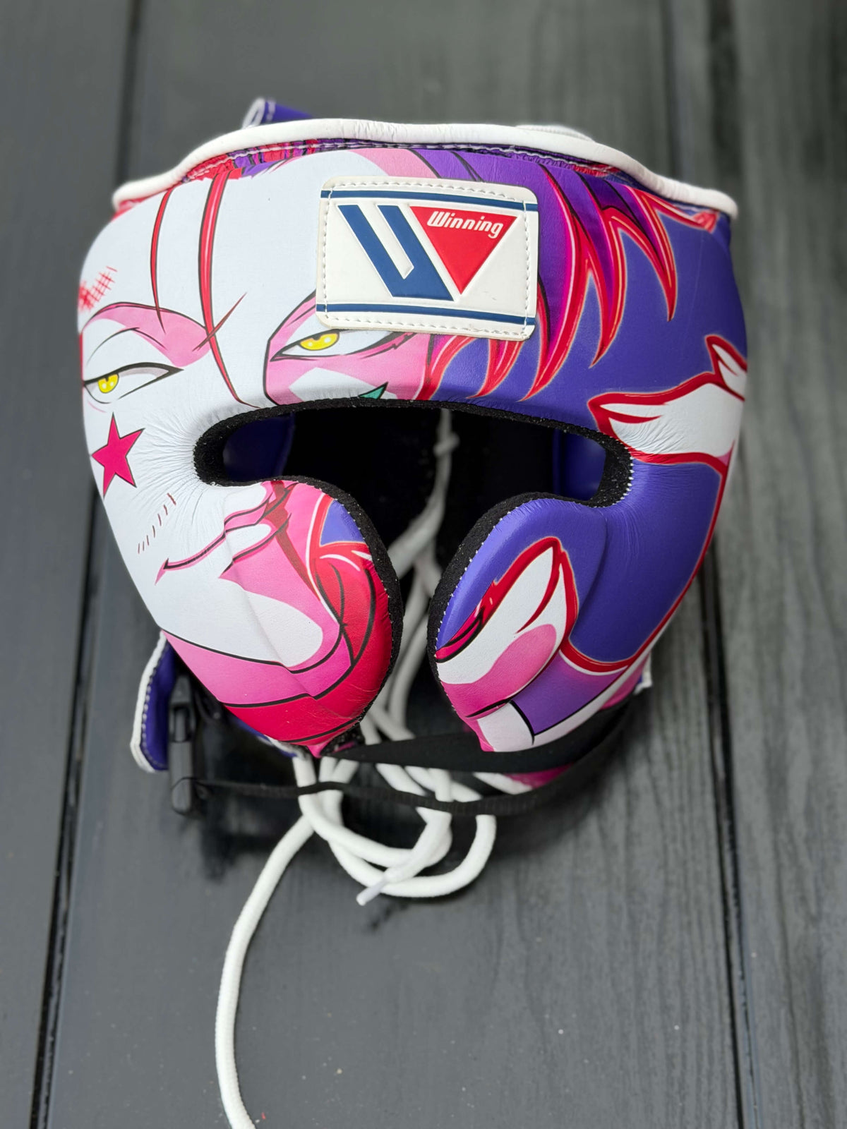 Winning Boxing Headguard Purple Anime Style Head Guard for Boxing Training