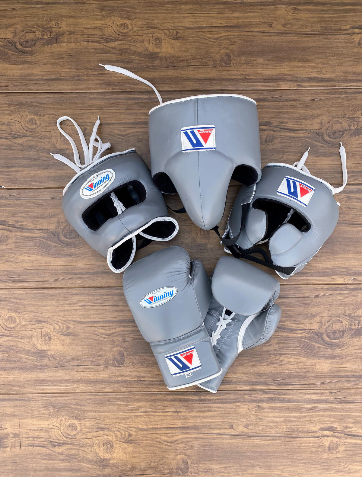 Winning Grey Boxing Set Premium Training full kit