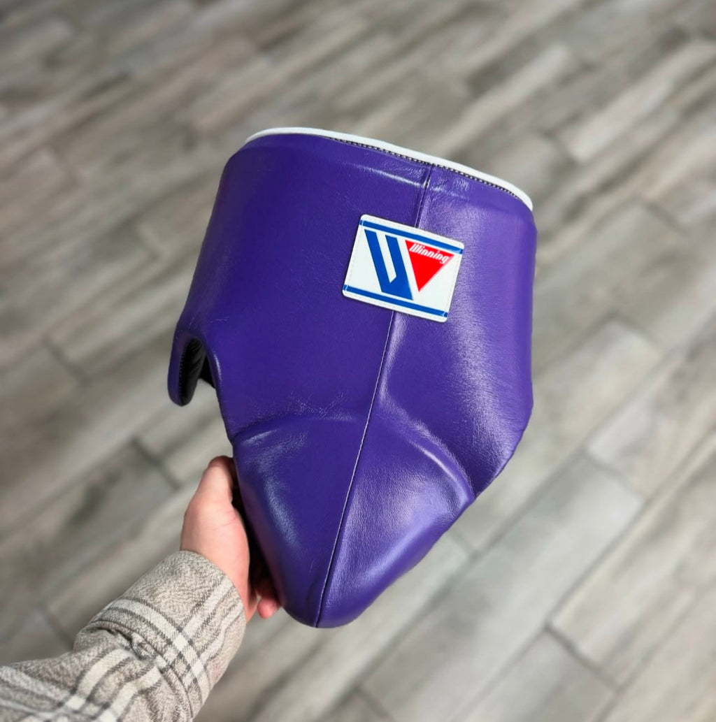 Winning Boxing Set Grey/Purple/Black Gym Training Groinguard