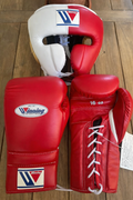 Winning Full Gear Boxing Set Red/White 14oz Gloves Training Pack