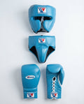 Winning Boxing Sets Sky-Blue Leather Boxing Set for Heavy Bag Work