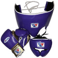 Winning Boxing Set Purple/Gold Gym Training Gloves Headguard