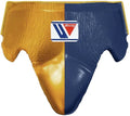 Winning Gols/Dark-Blue Leather Groin Guard Custom Fit Protection