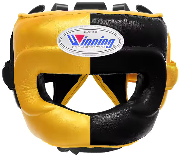 Winning Gold/Black Leather Headgear Classic Training Protection
