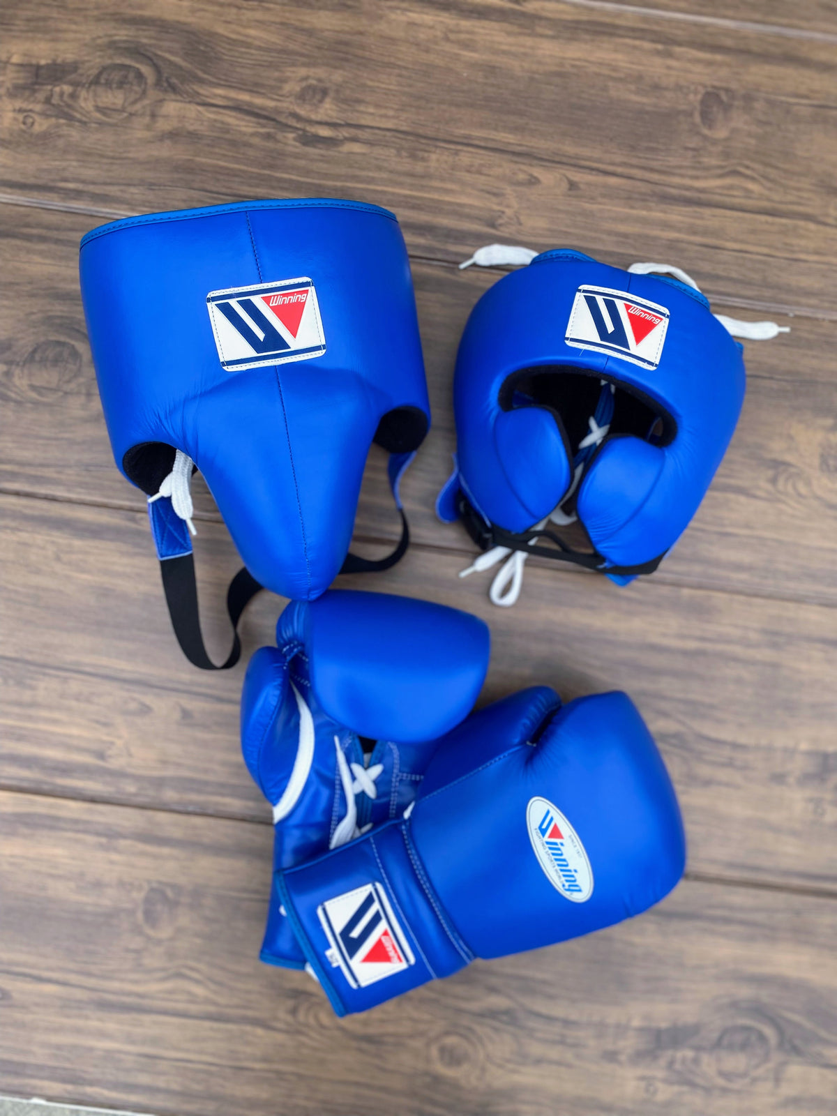 Winning Boxing Gloves Set Blue Great Value Training Set