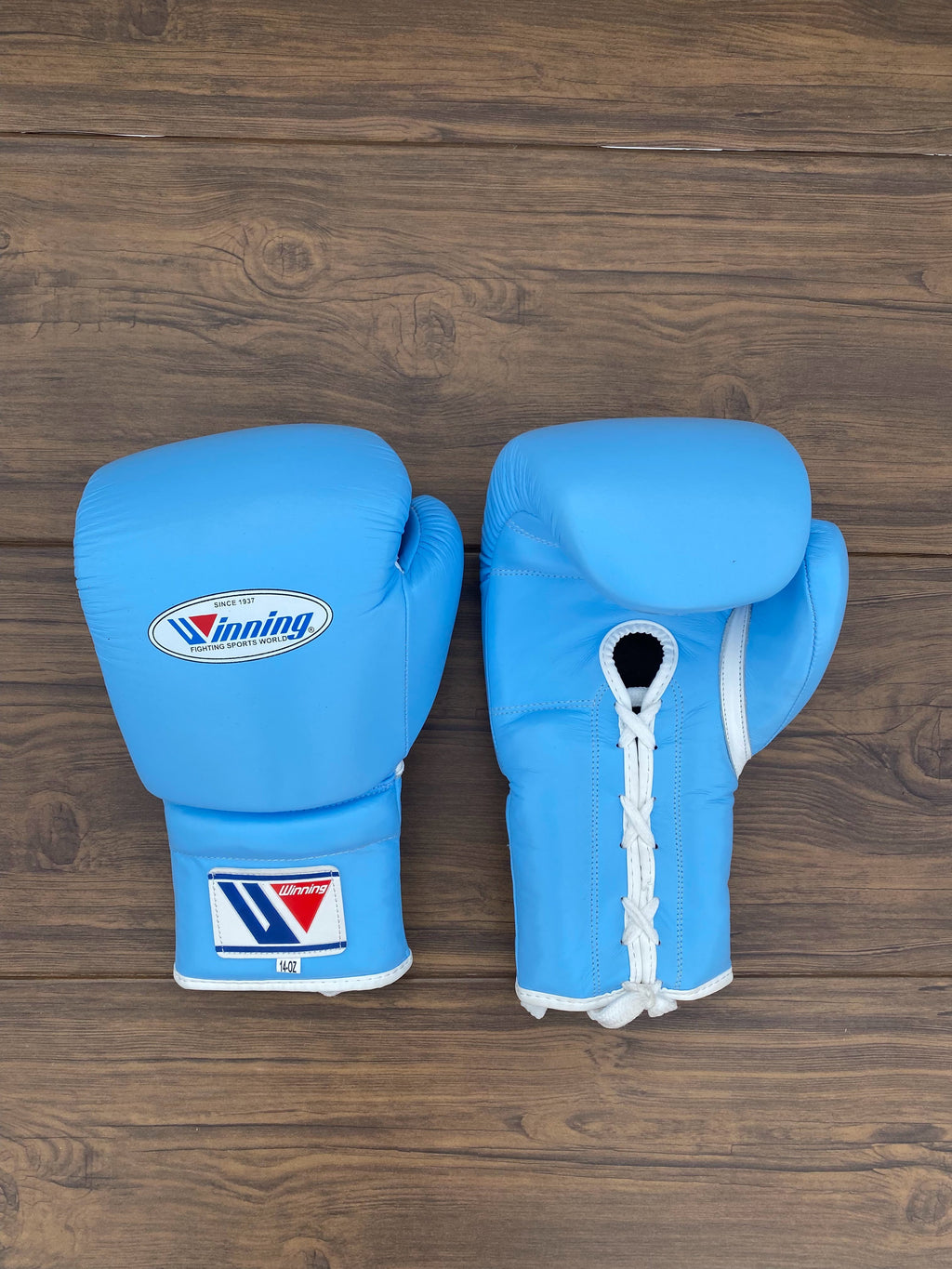 Winning Sky-Blue Boxing Set Fitness Training Gloves View